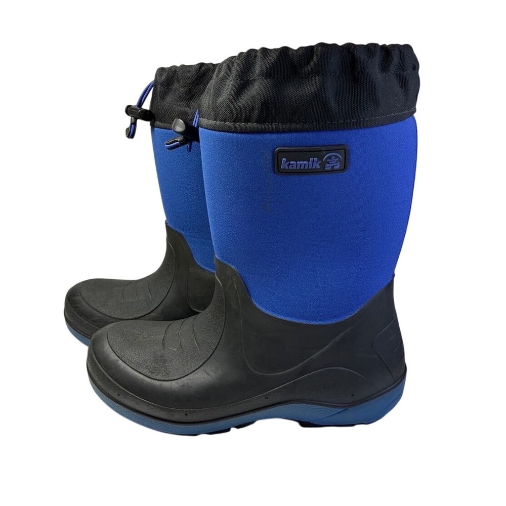 Kamik boots Youth 5 (EU 37.5) Blue neoprene black rubber rain snow
